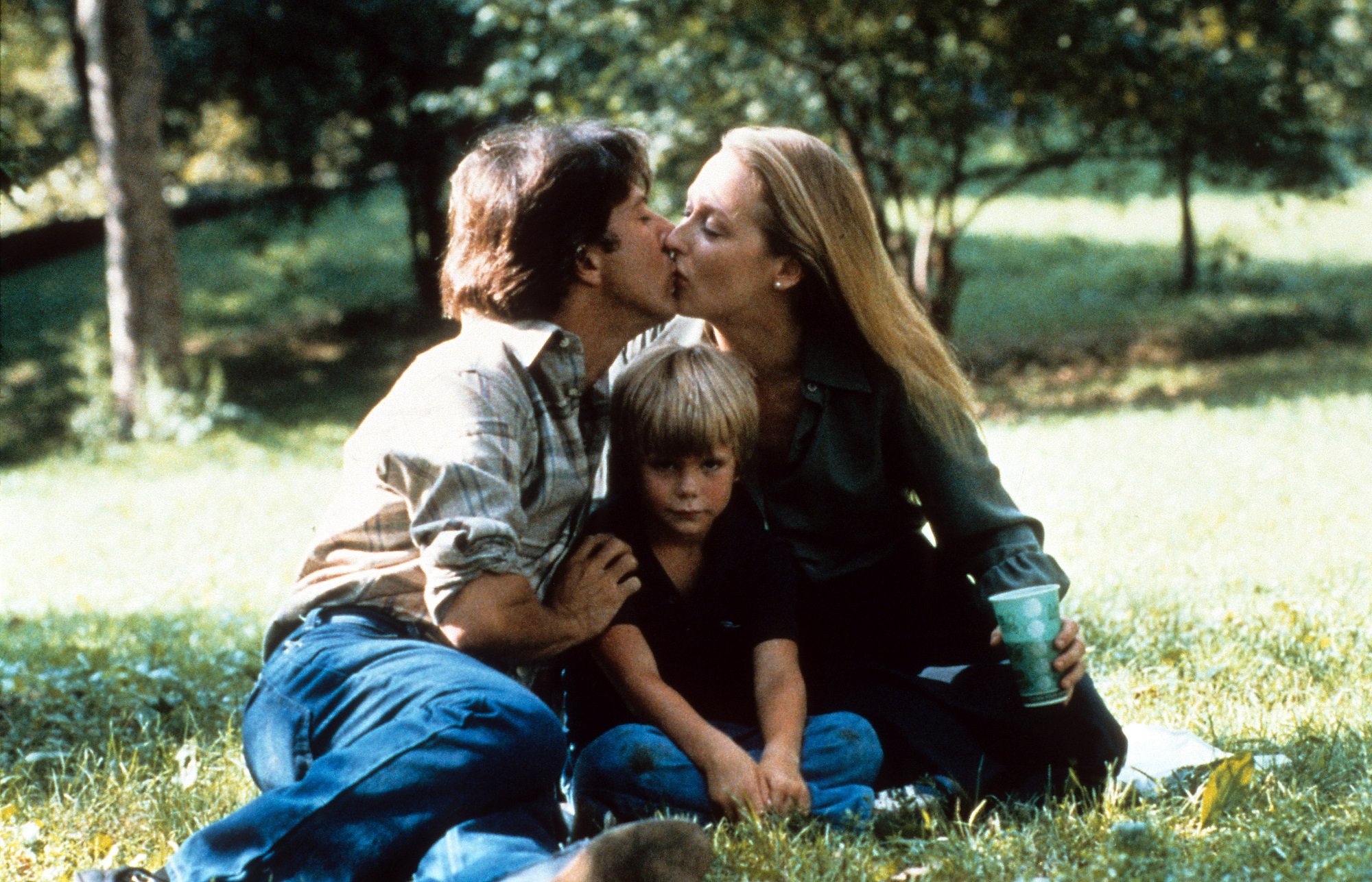 Meryl Streep with Dustin Hoffman and Justin Henry in Kramer vs. Kramer