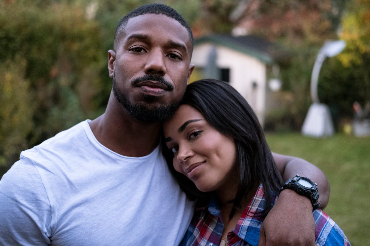 Michael B. Jordan and Lauren London hugging as John and Pam Clark in 'Without Remorse'