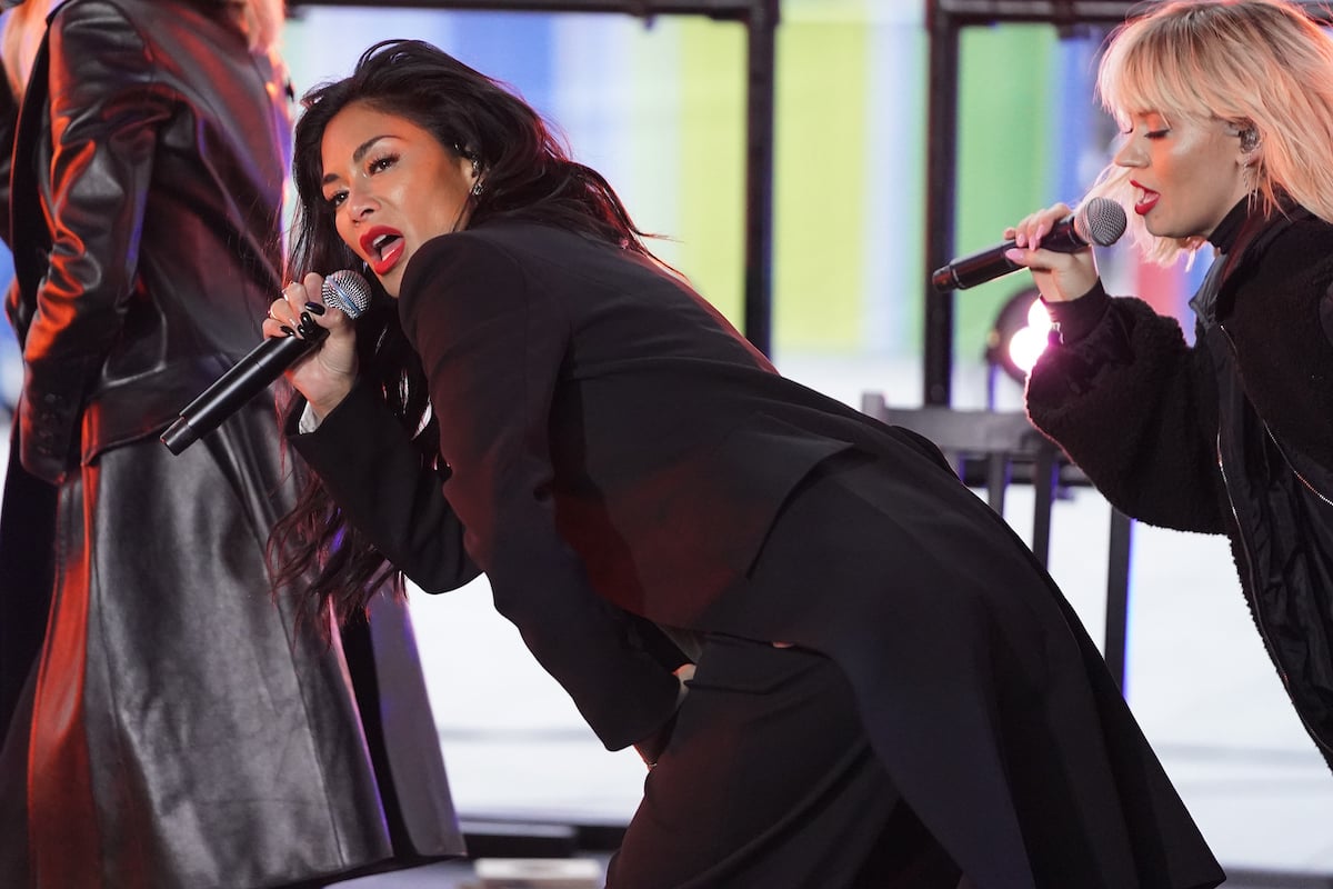 Nicole Scherzinger rehearsing at BBC Studios for 'The One Show' on February 26, 2020, in London, England