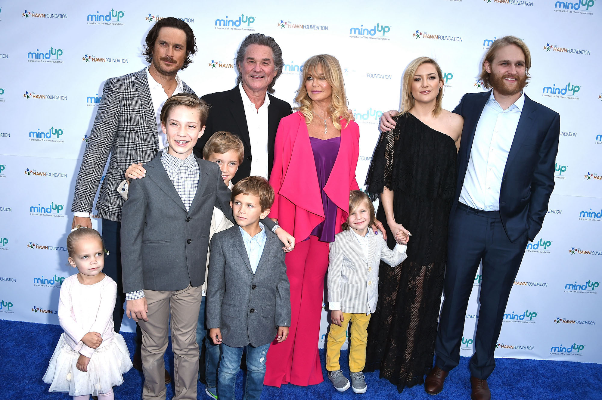 Oliver Hudson, Kurt Russell, Goldie Hawn, Kate Hudson, and Wyatt Russell