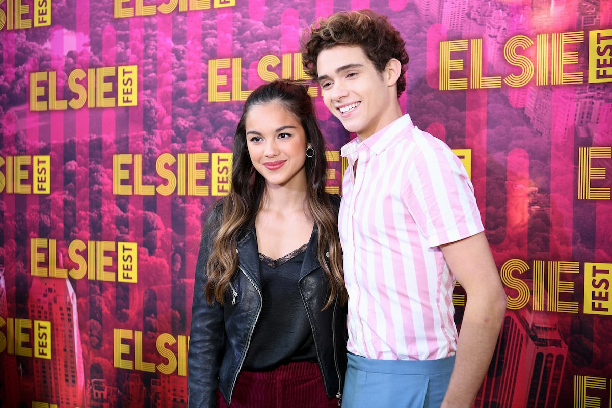 Olivia Rodrigo and Joshua Bassett pose together at Elsie Fest in 2019