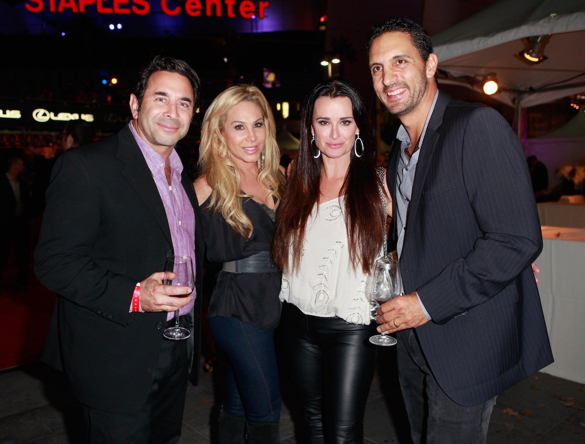 'The Real Housewives of Beverly Hills' TV personalities Paul Nassif, Adrienne Maloof, Kyle Richards, and Mauricio Umansky attend the premiere of Los Angeles Food & Wine at LA Live on October 13, 2011, in LA, California