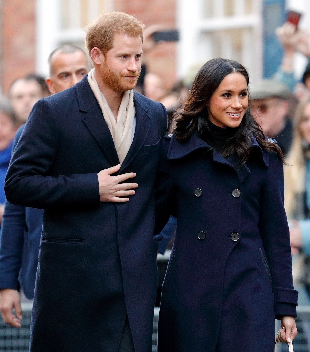 Prince Harry and Meghan Markle attend a Terrence Higgins Trust World AIDS Day charity fair at Nottingham Contemporary on December 1, 2017 in Nottingham, England.