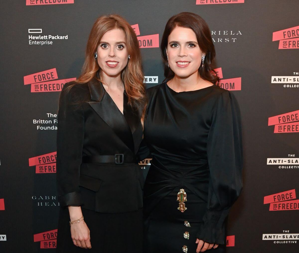 Princess Beatrice and Princess Eugenie attend The Anti Slavery Collective's inaugural Winter Gala at Battersea Arts Centre