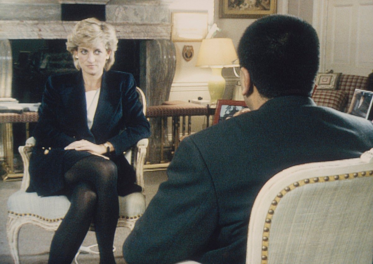 Princess Diana being interviewed by Martin Bashir for BBC 'Panorama' interview