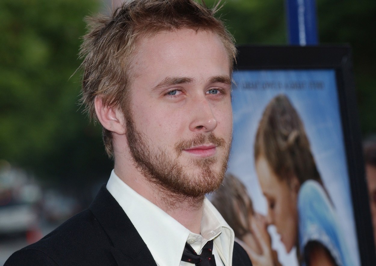 Ryan Gosling attends The Notebook world premiere in a black suit