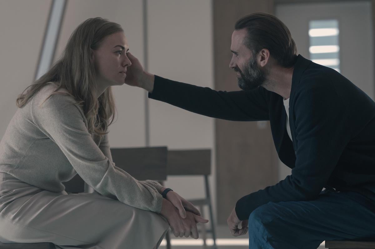 Yvonne Strahovski as Serena Joy Waterford and Joseph Fiennes as Fred Waterford in 'The Handmaid's Tale' Season 4