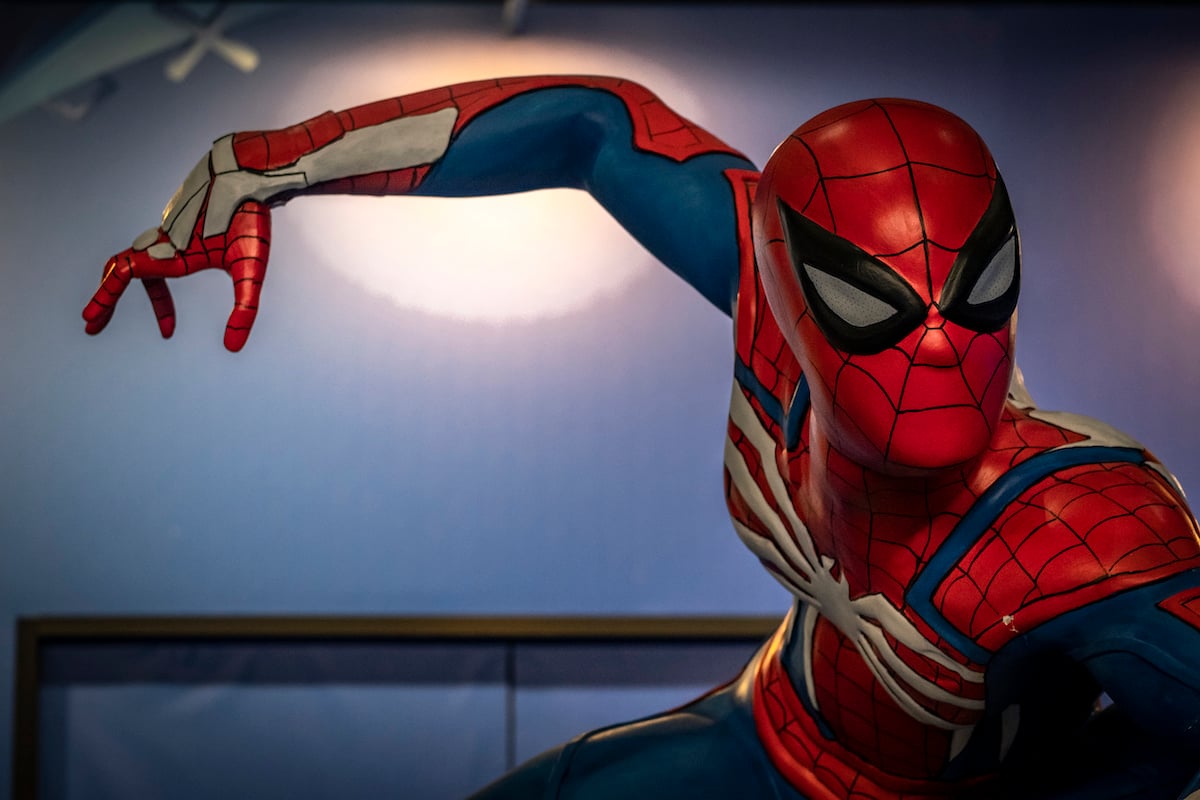 A portrait of Spider-Man seen at the NiceOne Barcelona Gaming & Digital Experiences Festival in Barcelona, Spain in 2019