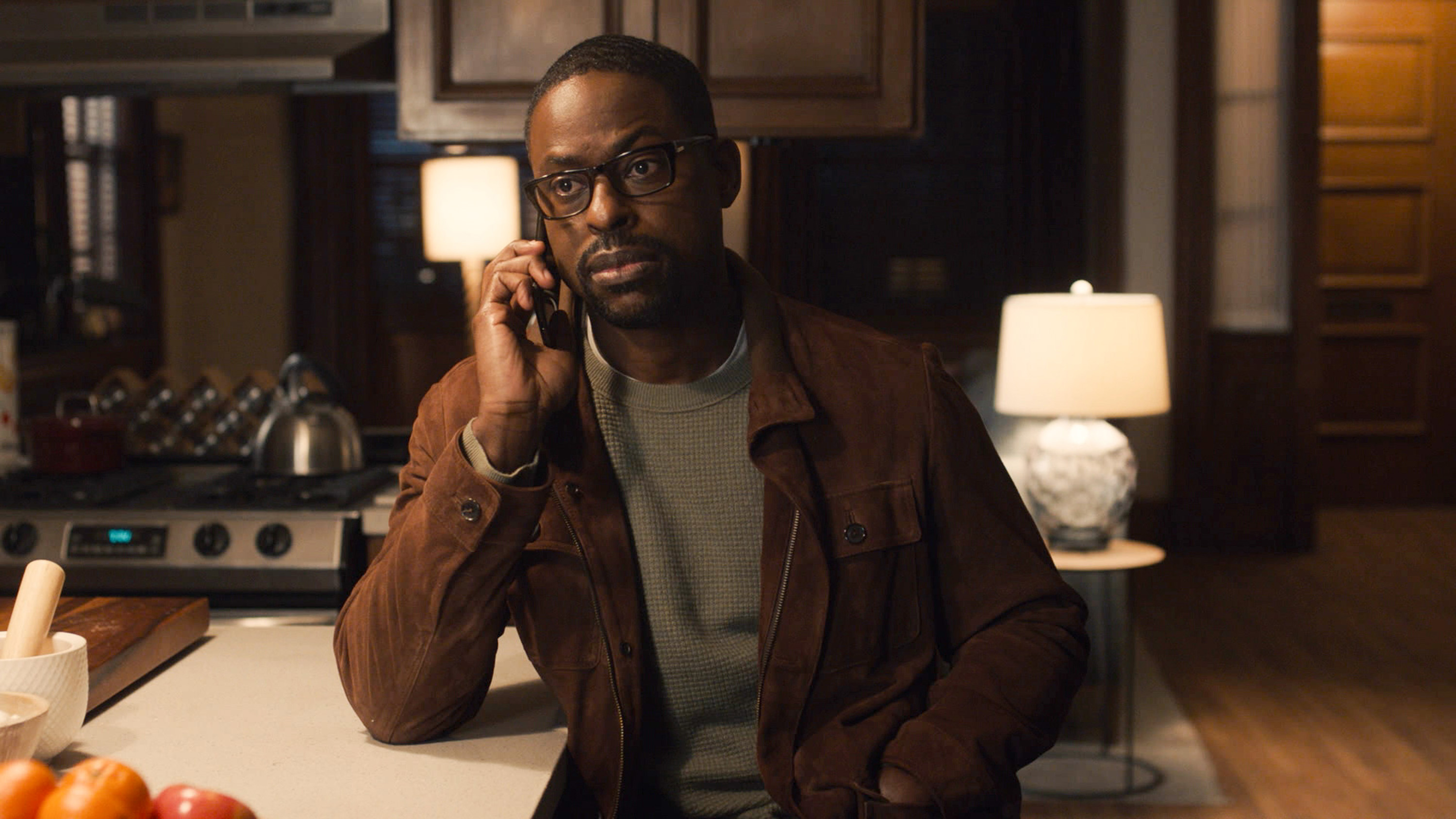 Sterling K. Brown on the phone