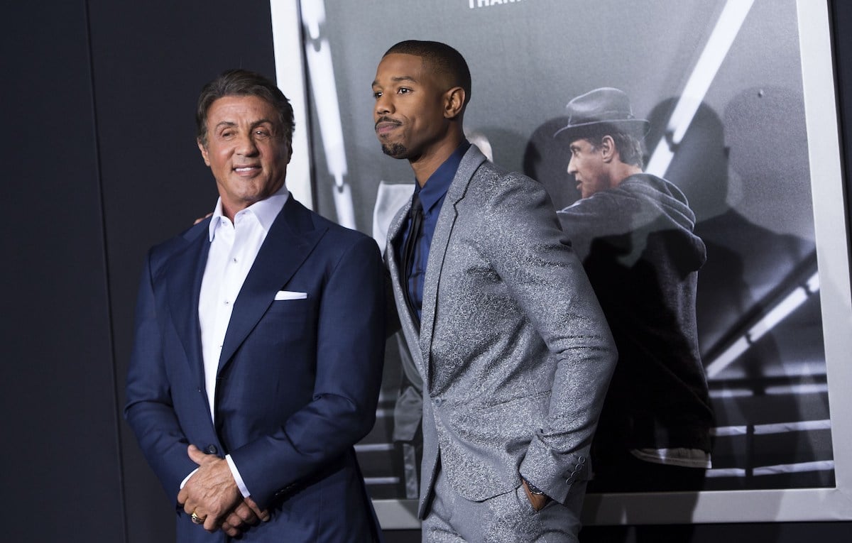'Creed' stars Sylvester Stallone and Michael B. Jordan at the movie's world premiere in 2015