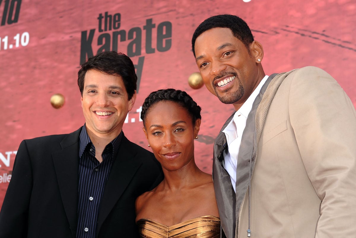 Ralph Macchio, Jada Pinkett Smith, and Will Smith at 'The Karate Kid' premiere in 2010
