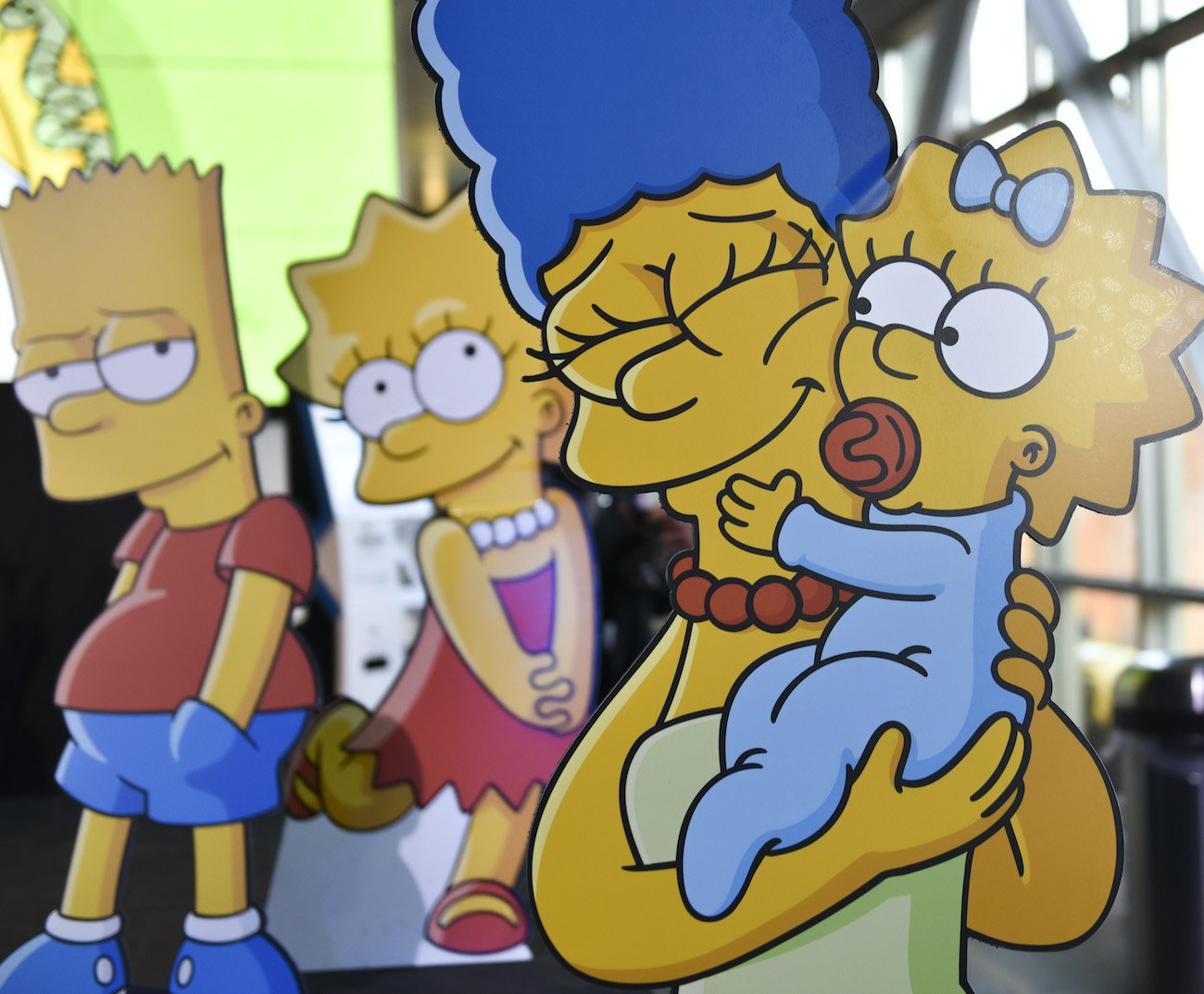 'The Simpsons' cut outs at the celebration of the 600th episode