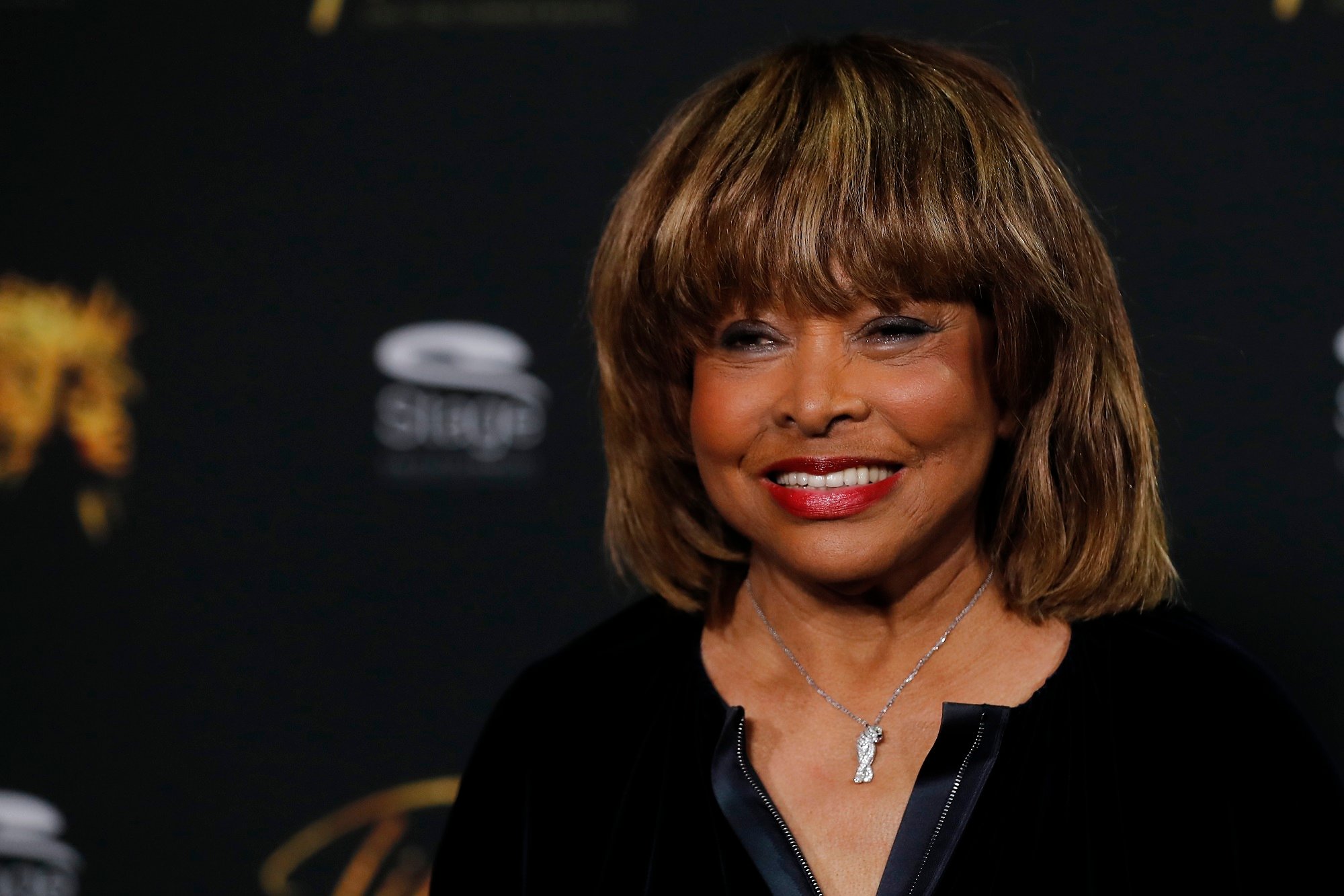 Tina Turner on the red carpet for Tina: The Musical