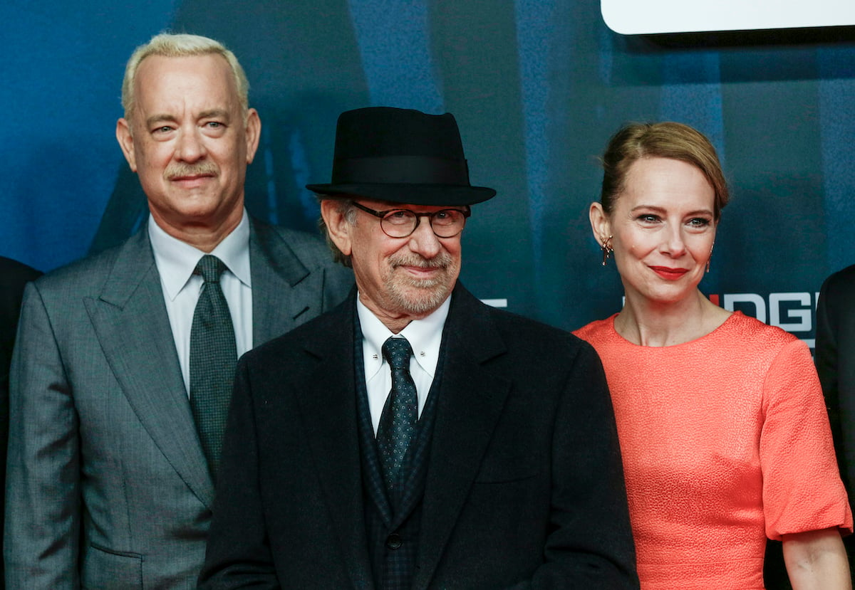Tom Hanks, Steven Spielberg, and Amy Ryan attend the 'Bridge of Spies' world premiere in Berlin in 2015