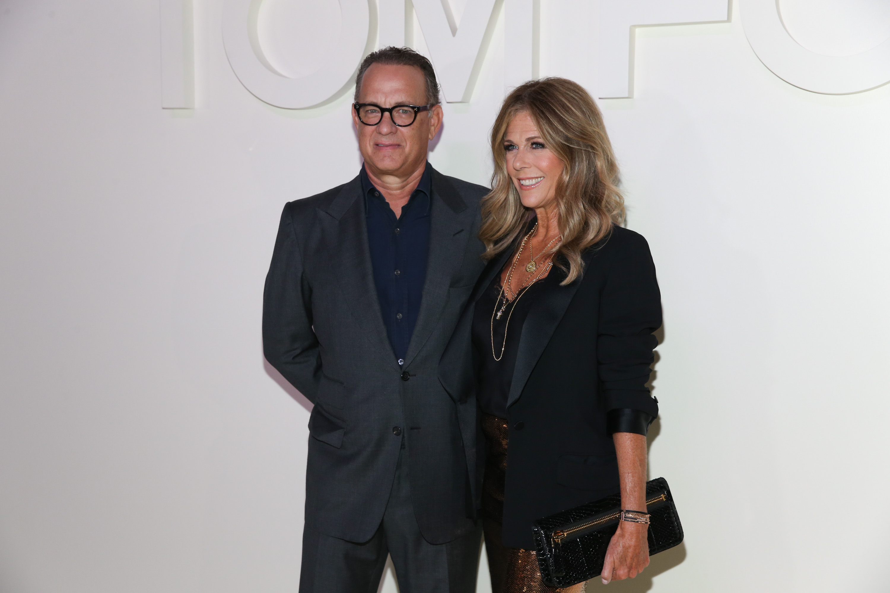 Tom Hanks and Rita Wilson at Tom Ford show