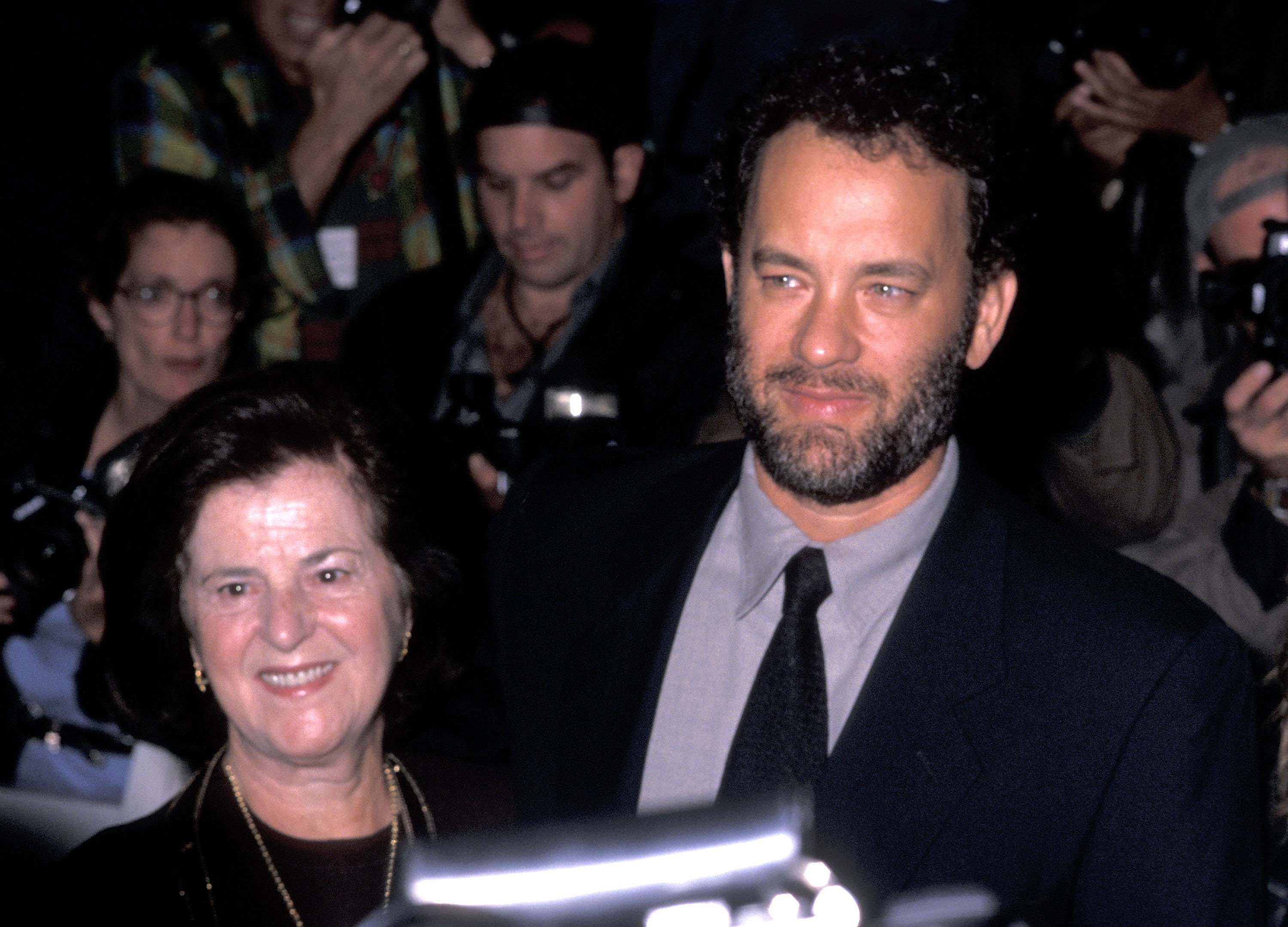 Tom Hanks with his mother Janet Fraker 