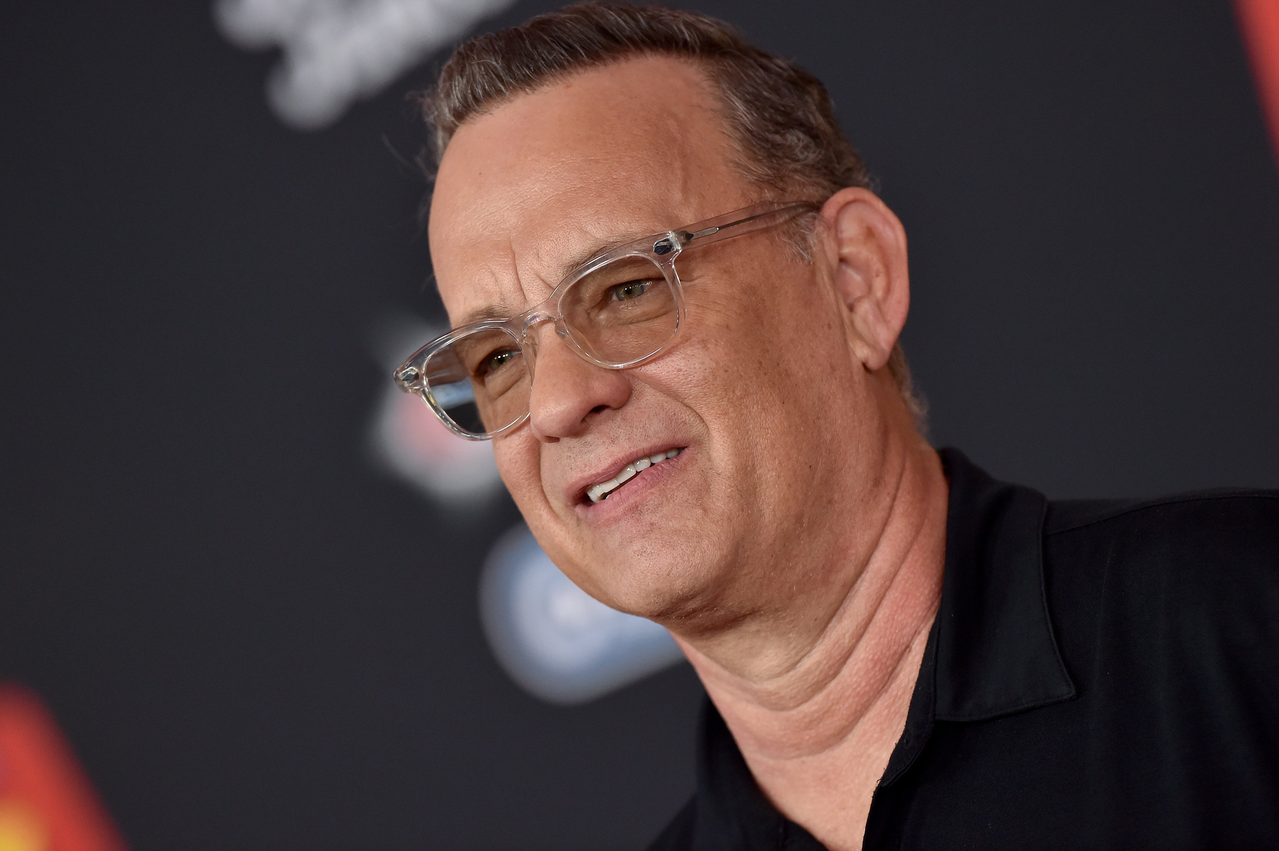 Tom Hanks wearing glasses