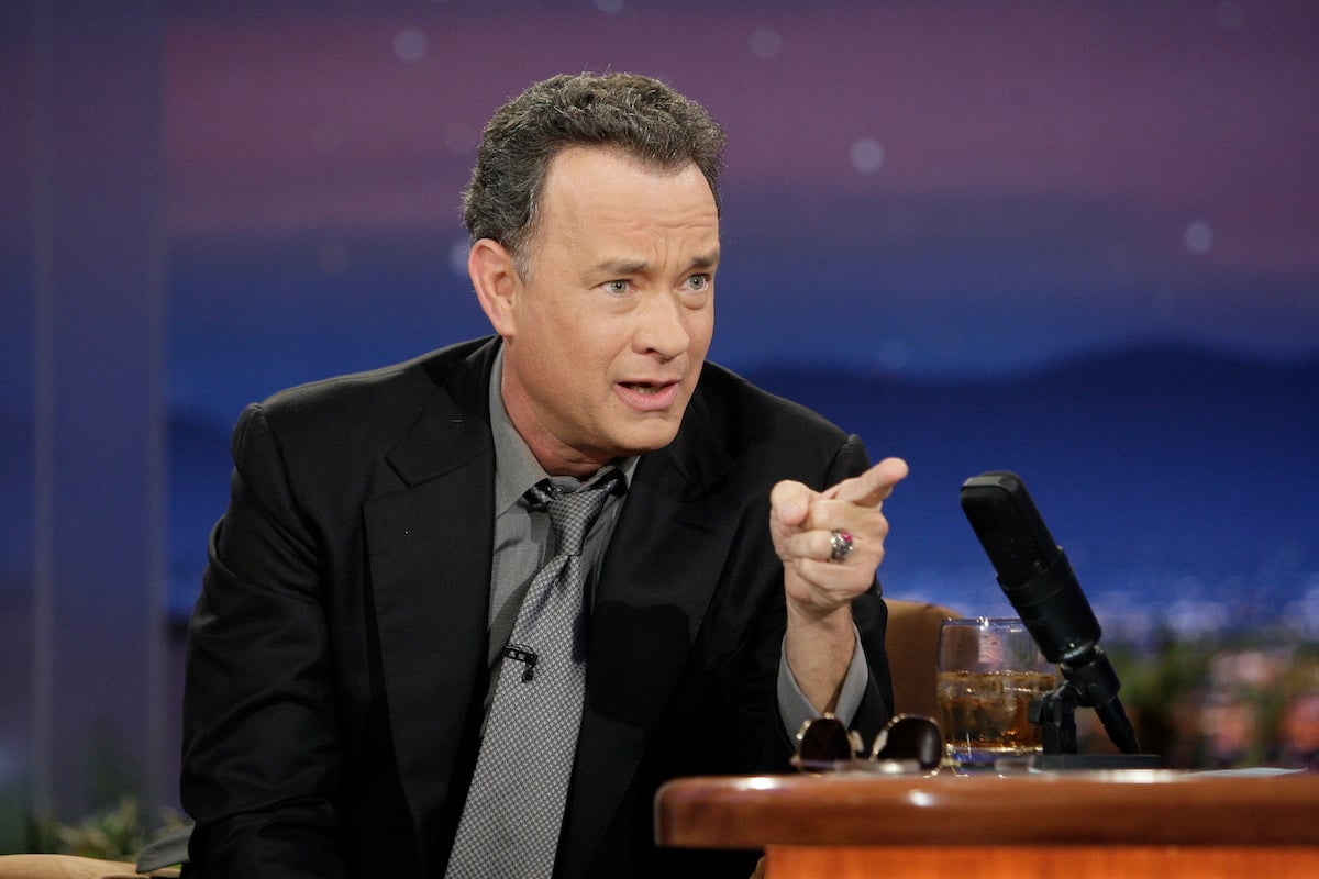 Tom Hanks during an interview on 'The Tonight Show with Conan O'Brien' in 2010