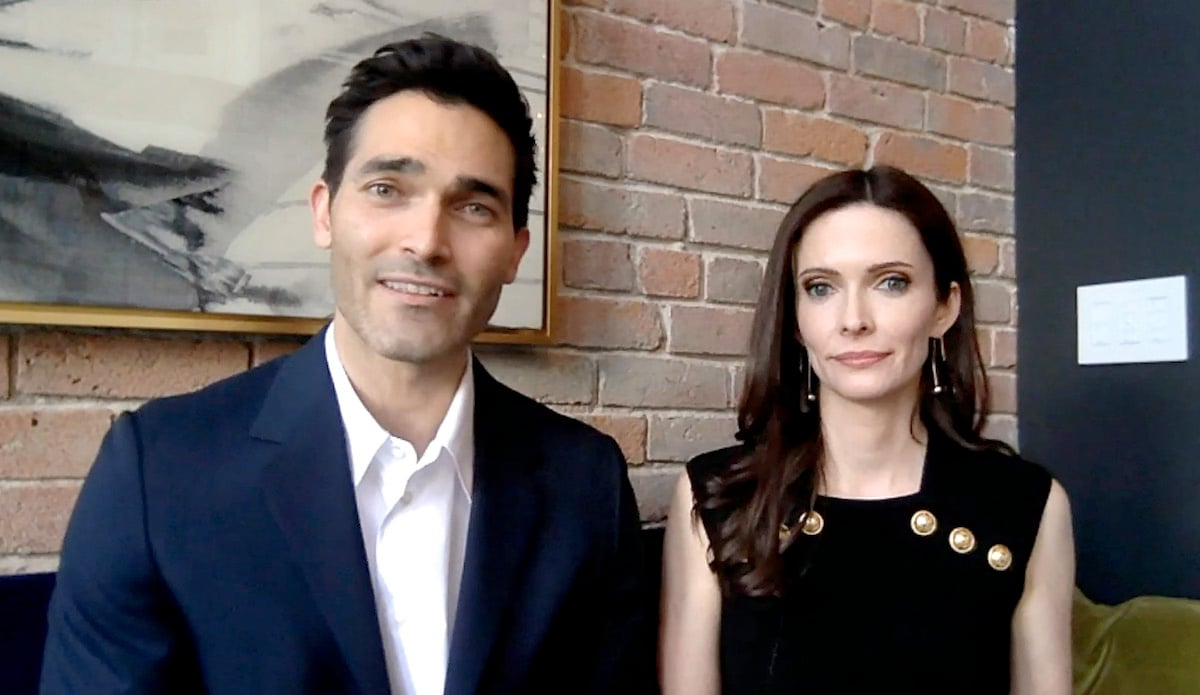 In this screengrab, 'Superman & Lois' actors Tyler Hoechlin and Elizabeth Tulloch speak at the 26th-annual Critics Choice Awards on March 7, 2021