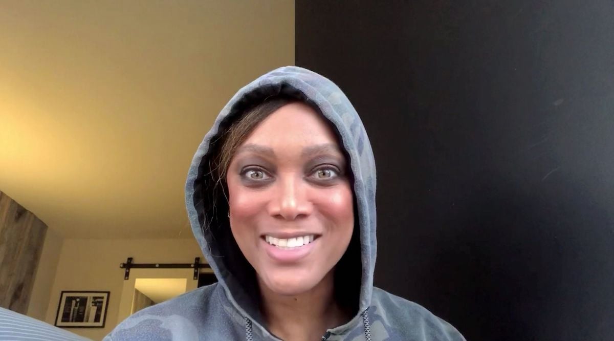In this screengrab released on April 10, Tyra Banks speaks at the 25th-annual Art Directors Guild Awards streamed on April 10, 2021