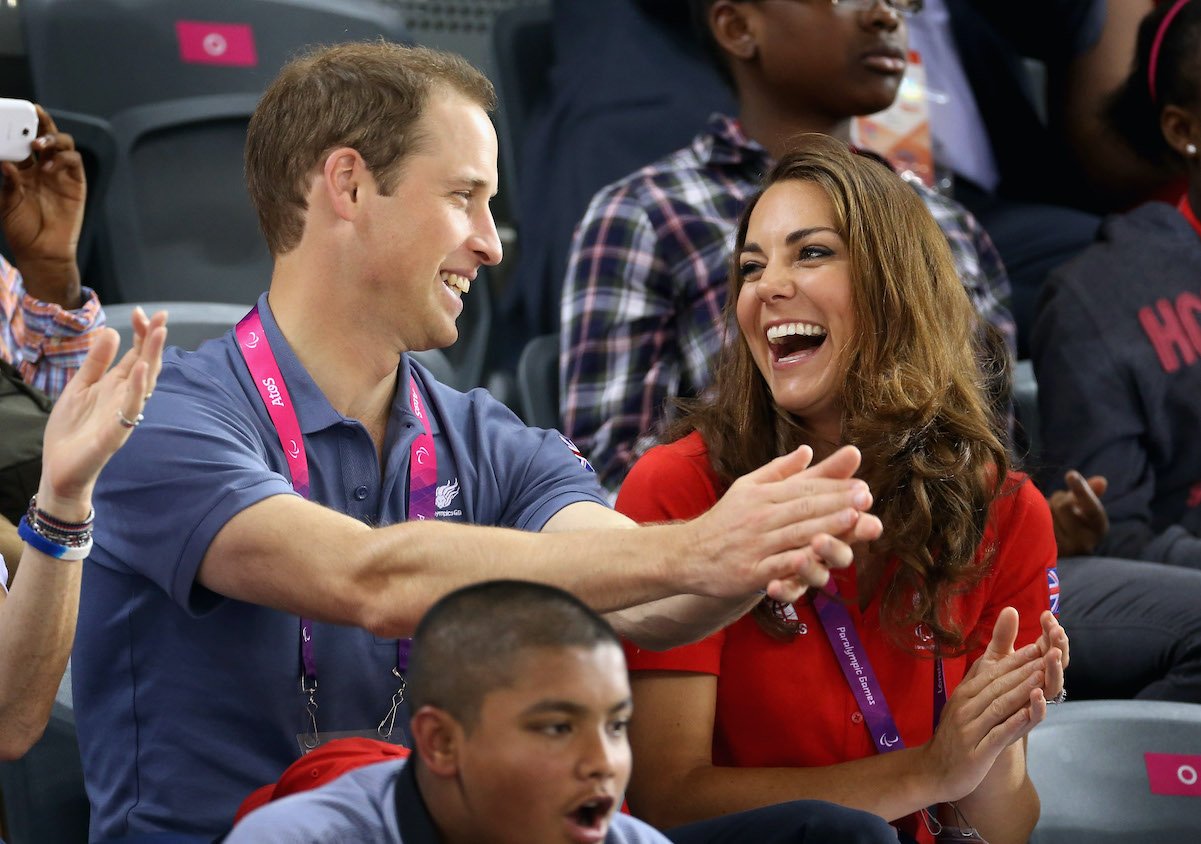 Prince William and Kate Middleton share a laugh in London in 2012, a little more than a year after marrying. 