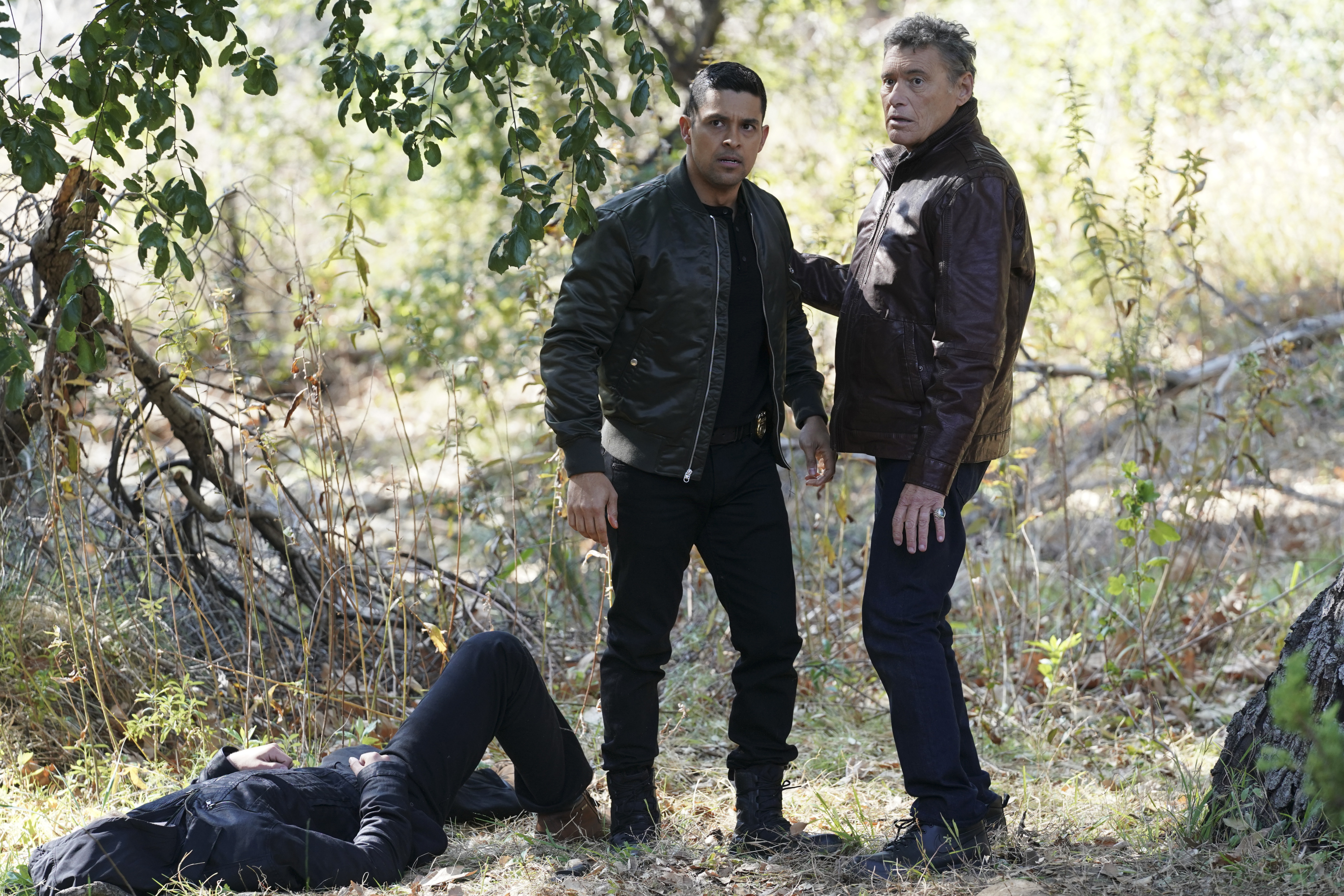 Wilmer Valderrama and Steven Bauer on 'NCIS'