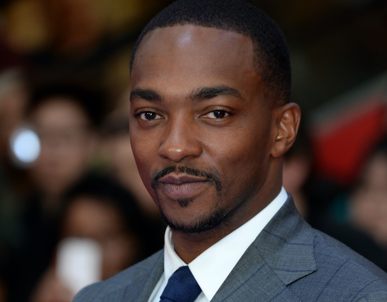 Anthony Mackie attends the European premiere of 'Captain America: Civil War' at Vue Westfield