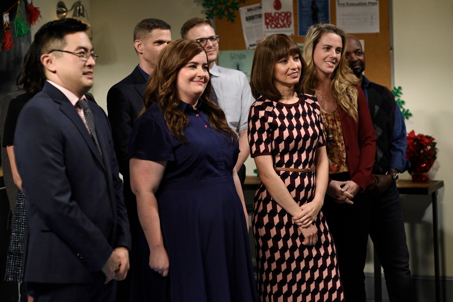 Bowen Yang, Aidy Bryant, and Melissa Villaseñor on SNL