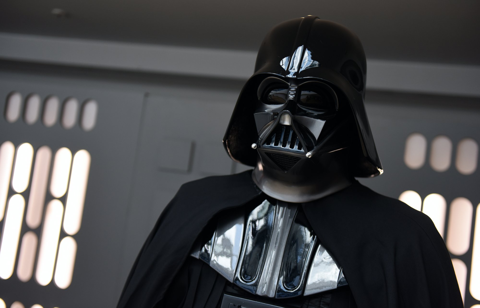 A man dressed as Darth Vader