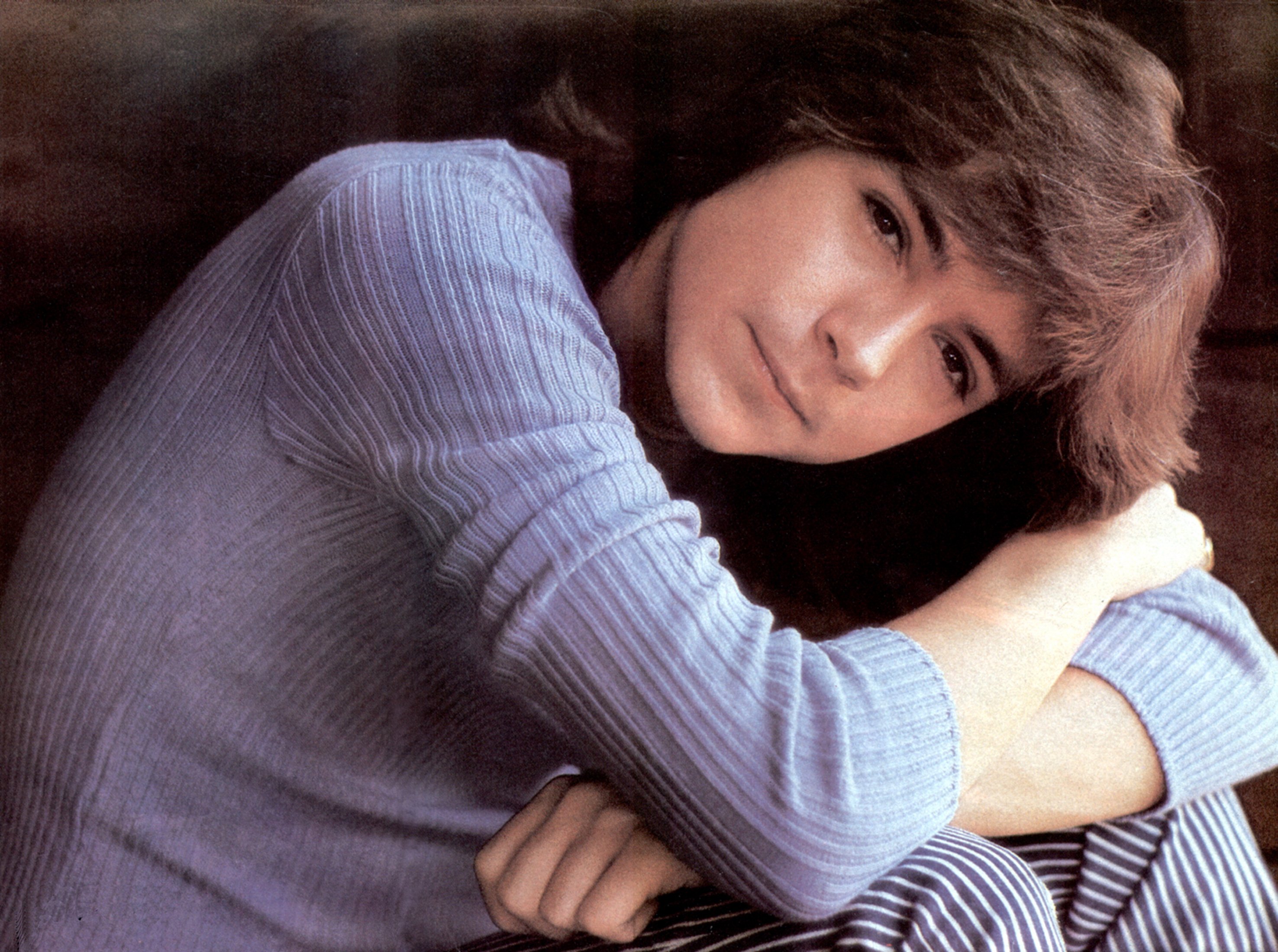 David Cassidy wearing blue