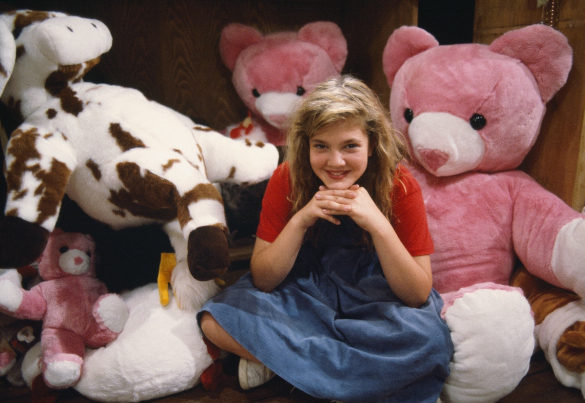 Drew Barrymore on the set of Clive Donner's 1986 television movie ' Babes in Toyland'