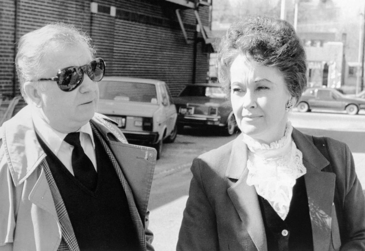 Ed and Lorraine Warren arrive at Danbury Superior Court, March 19, 1981 in case of Arne Johnson