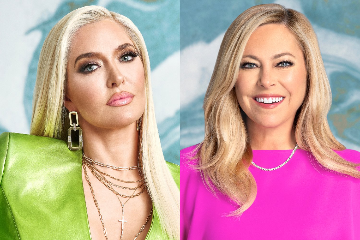 Erika Jayne and Sutton Stracke in their portraits for 'RHOBH' Season 11