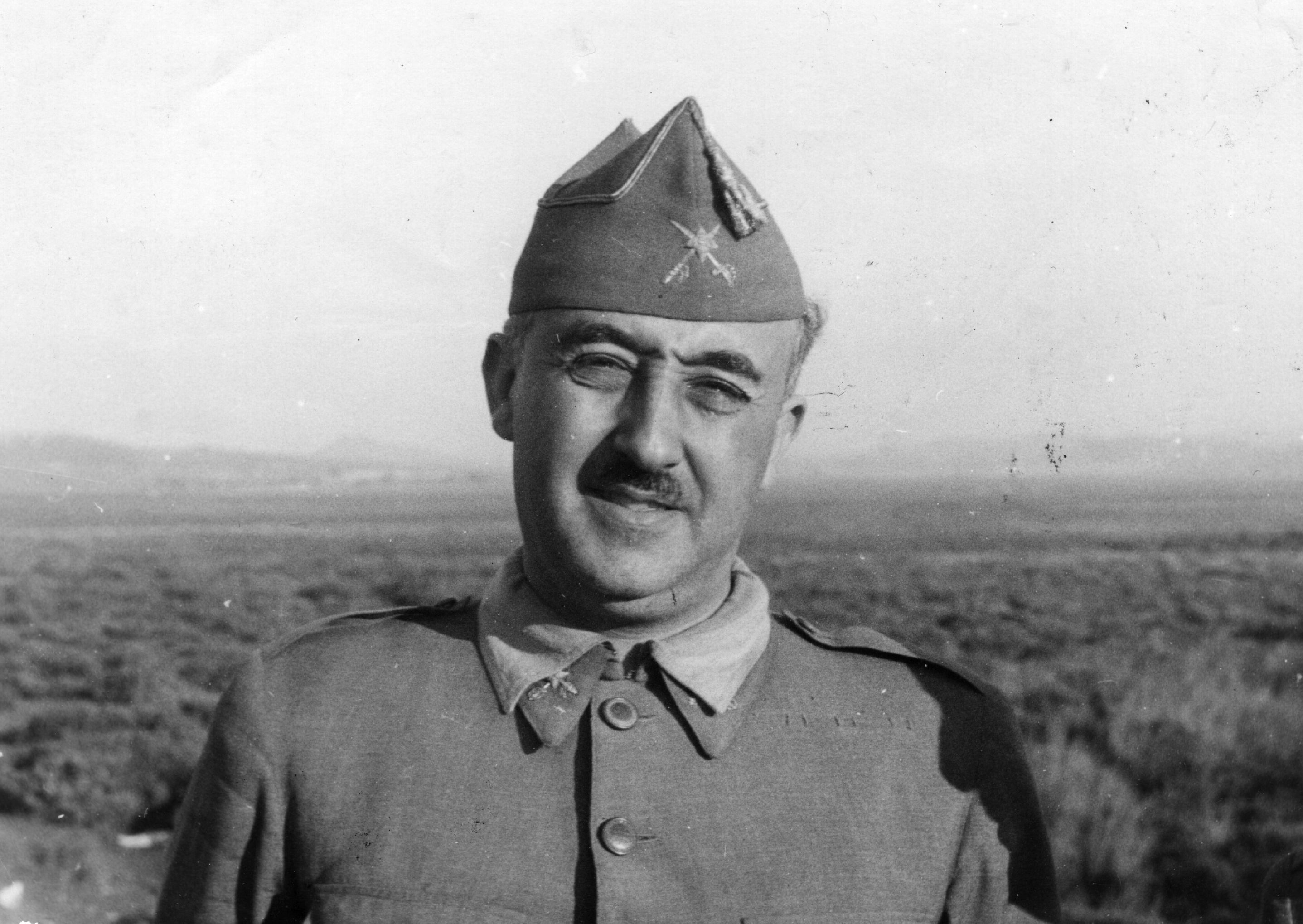 Generalissimo Francisco Franco wearing a hat