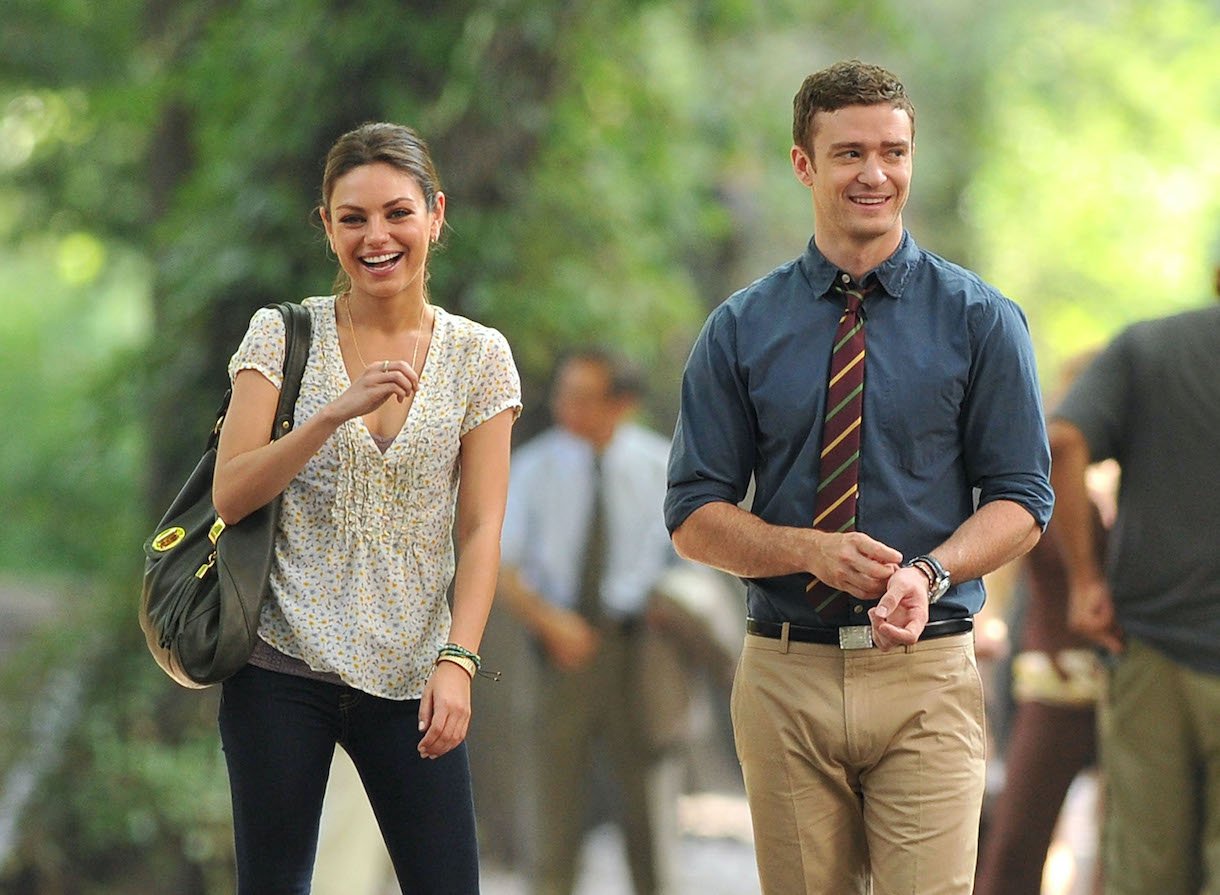 Mila Kunis and Justin Timberlake on location for 'Friends With Benefits'