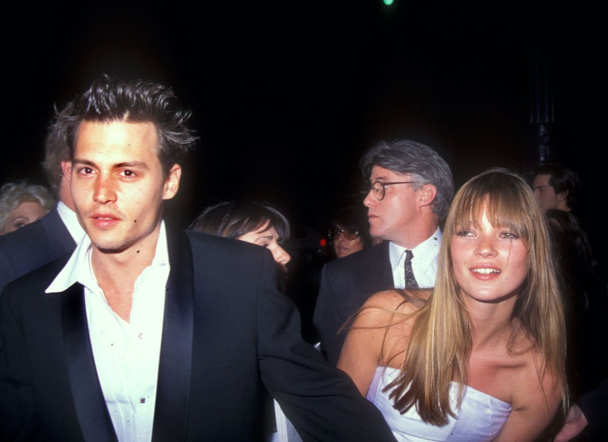 1995 photo of Johnny Depp & Kate Moss