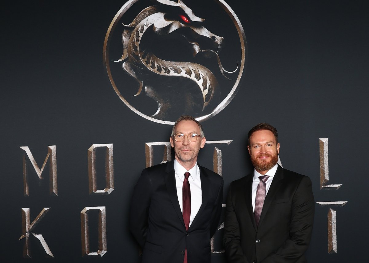 'Mortal Kombat' director Simon McQuoid and actor Josh Lawson attend the Sydney premiere, April 2021