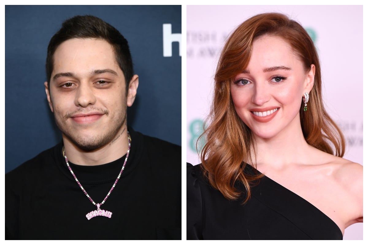 composite image of Pete Davidson (L) and Phoebe Dynevor