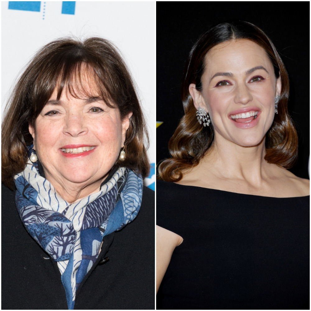 Left to right: Celebrity chef Ina Garten and actor Jennifer Garner smile for photos