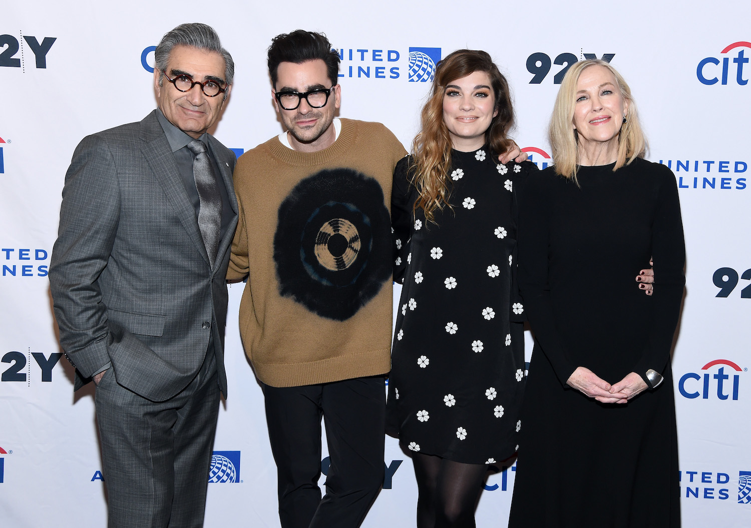 Cast of 'Schitt's Creek':  Eugene Levy, Daniel Levy, Annie Murphy, and Catherine O'Hara attend the 'Schitt's Creek' Screening and Conversation at 92nd Street Y 