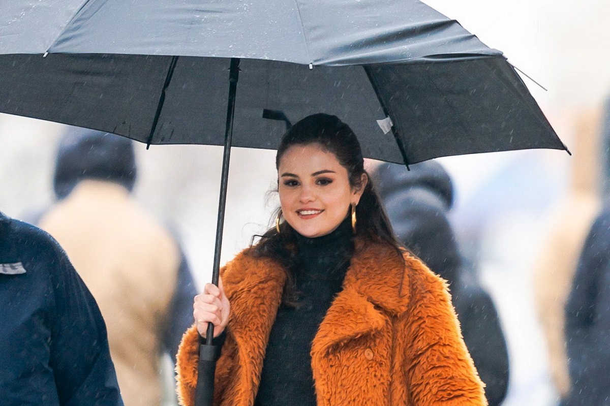 Selena Gomez on set for 'Only Murders in the Building' on February 23, 2021, in New York City.