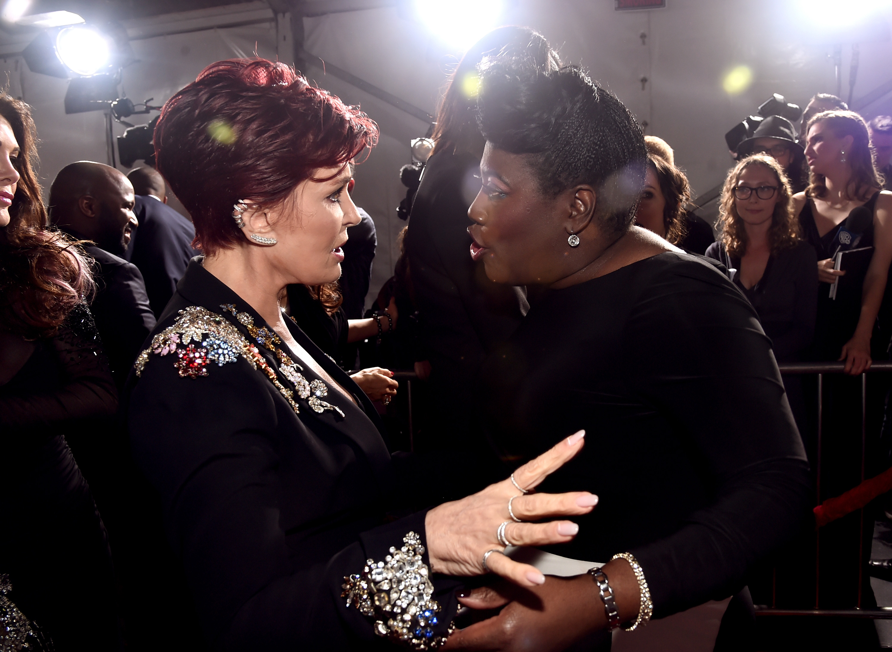 Sharon Osbourne and Sheryl Underwood talking during an event in 2016