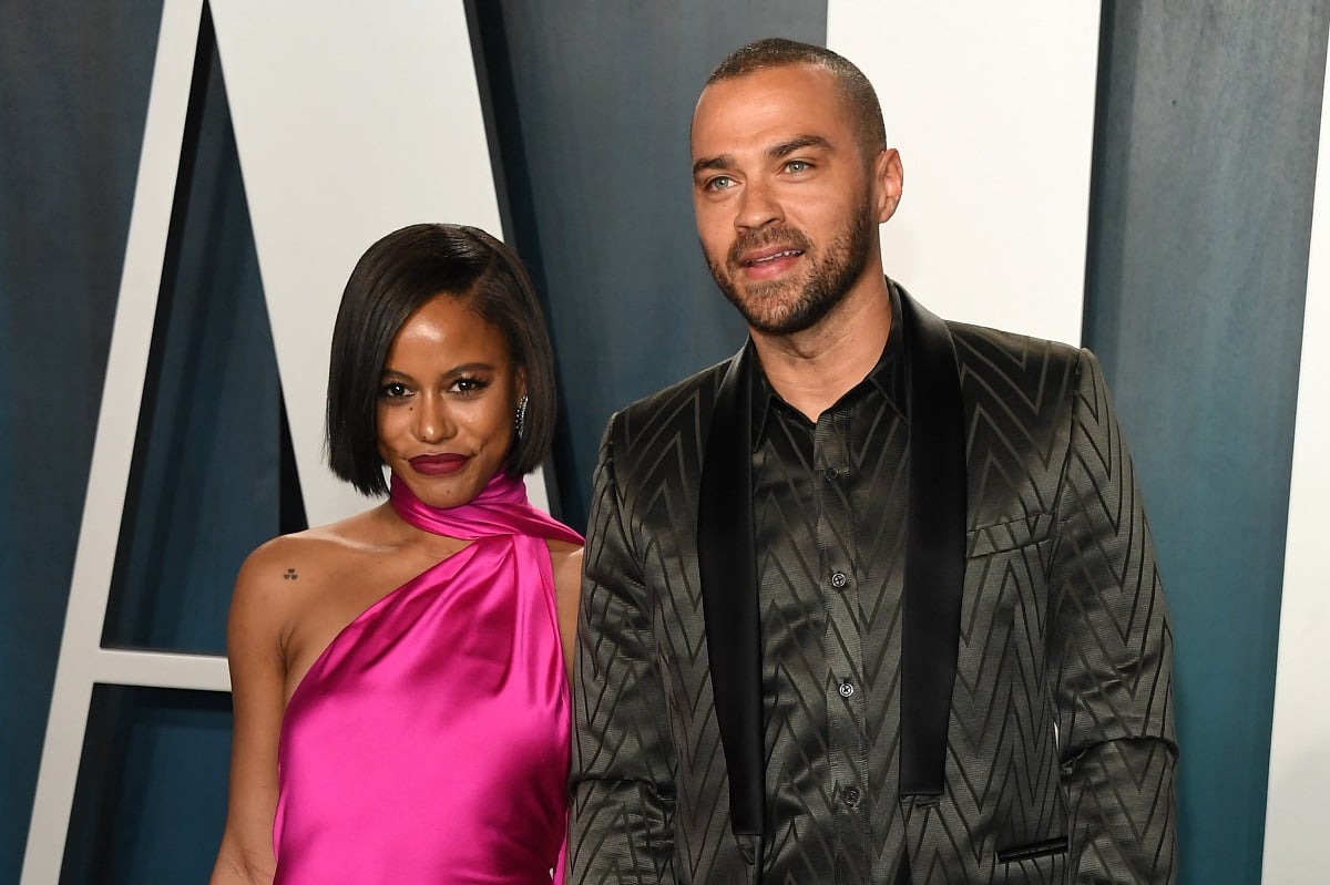 Taylour Paige and Jesse Williams attend the 2020 Vanity Fair Oscar party on February 09, 2020, in Beverly Hills, California.
