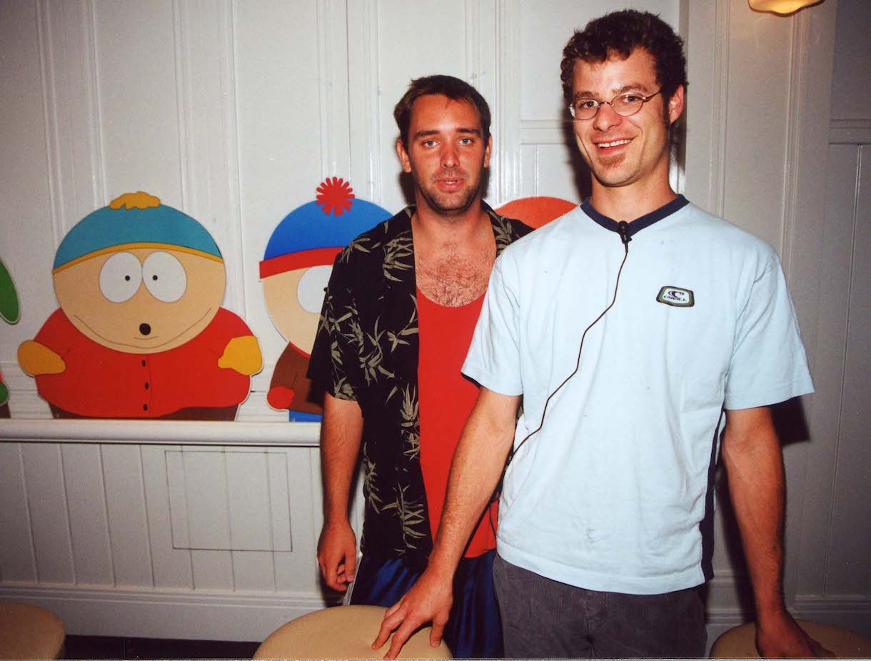 Trey Parker & Matt Stone during Comedy Central South Park press conference