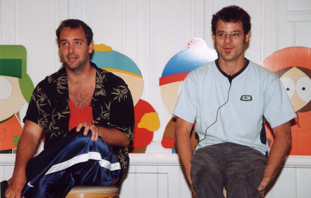 Trey Parker & Matt Stone during Comedy Central South Park press conference