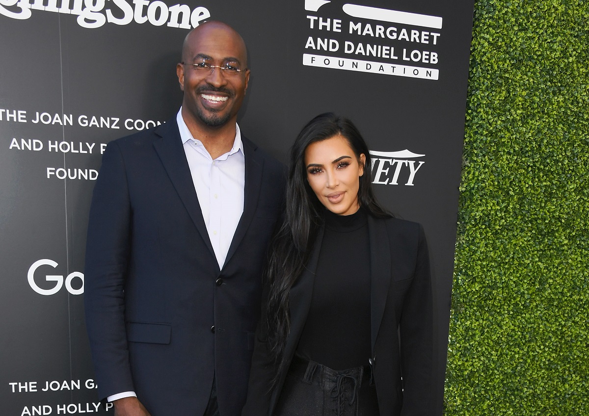 Van Jones and Kim Kardashian attend the 1st Annual Criminal Justice Reform Summit on November 14, 2018, in West Hollywood, California.