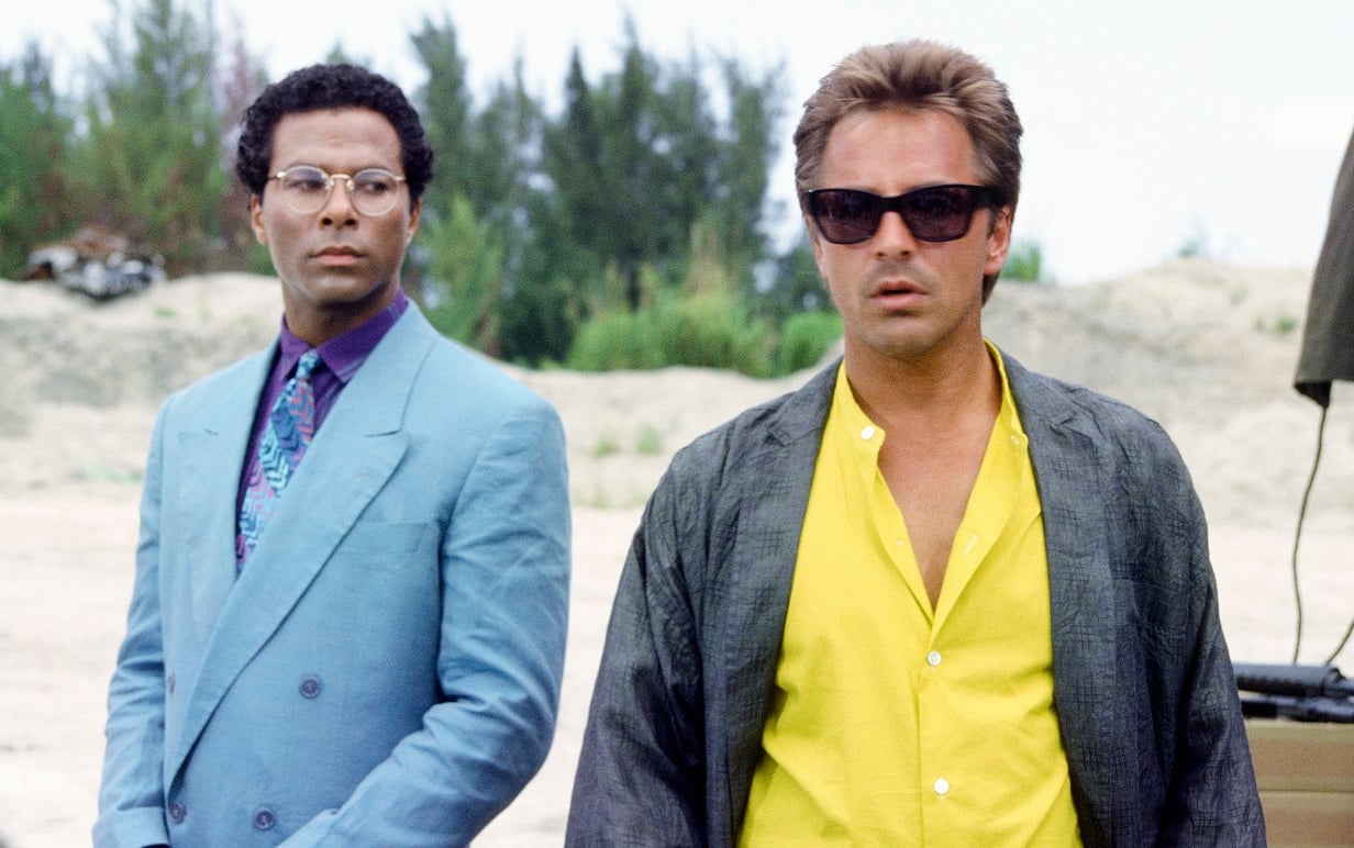 Philip Michael Thomas as Detective Ricardo 'Rico' Tubbs, Don Johnson as Detective James 'Sonny' Crockett