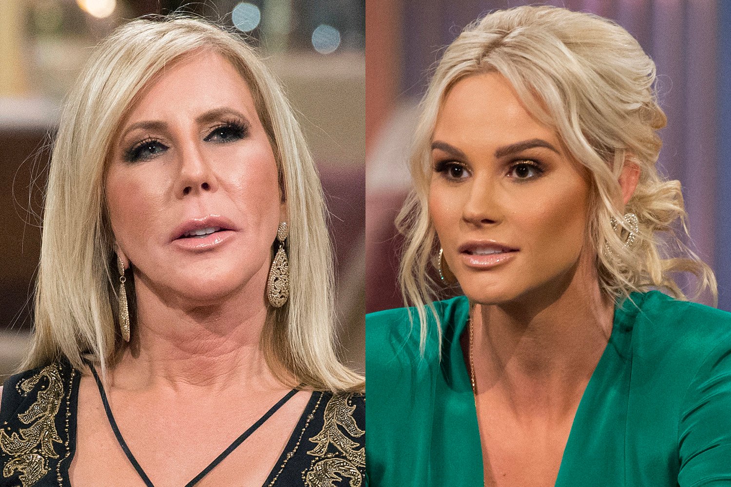 Vicki Gunvalson and Meghan King looking at each other