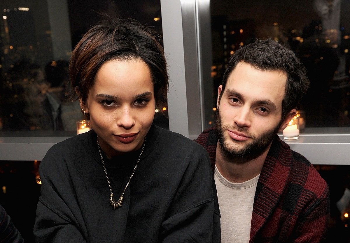 Zoe Kravitz and Penn Badgley on January 25, 2013, in New York City.