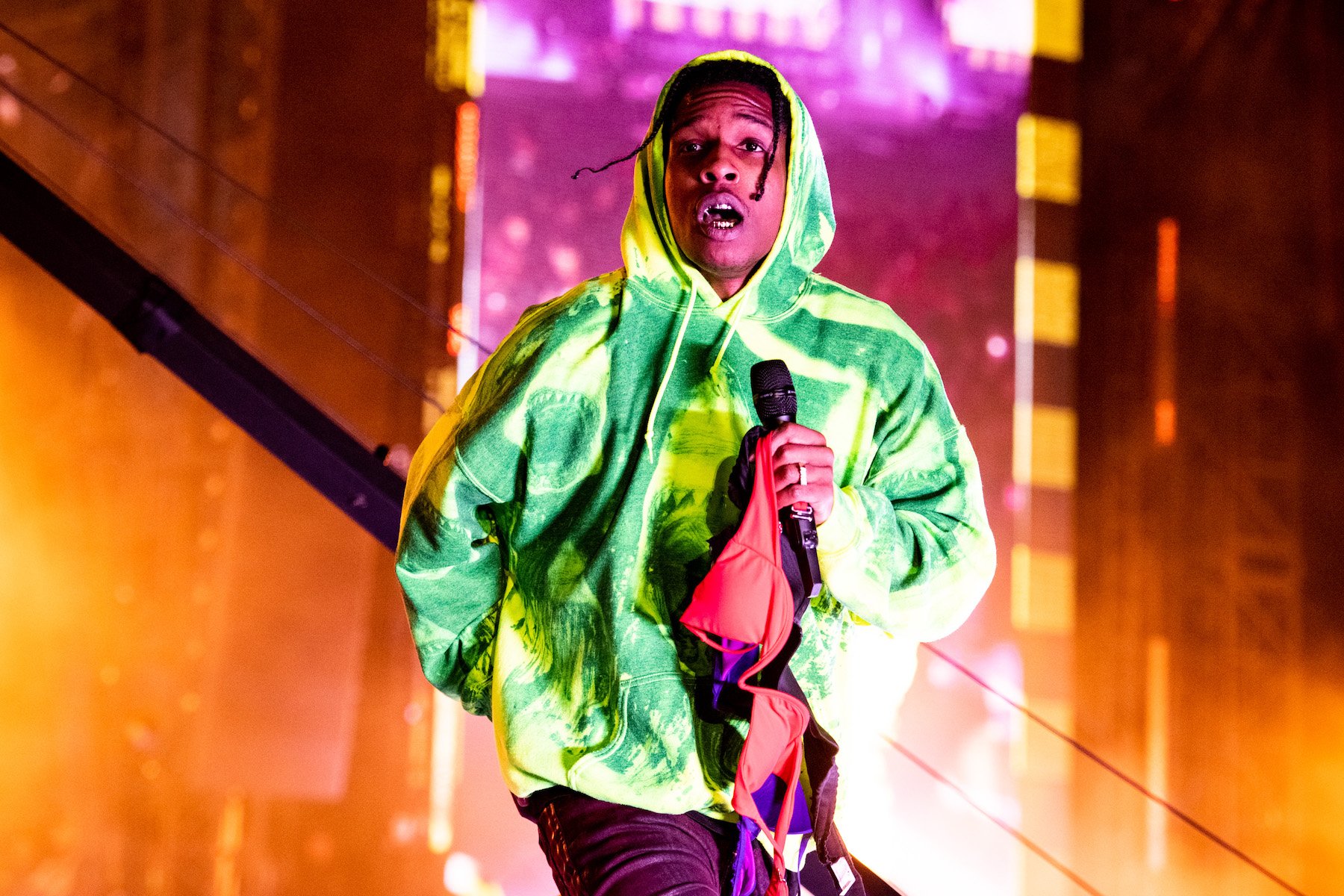 A$AP Rocky performing on stage during the 2019 Rolling Loud festival 